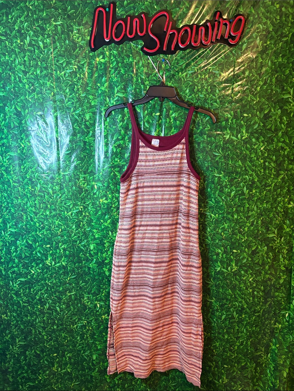 No Boundaries Burgundy Knit Tank Dress